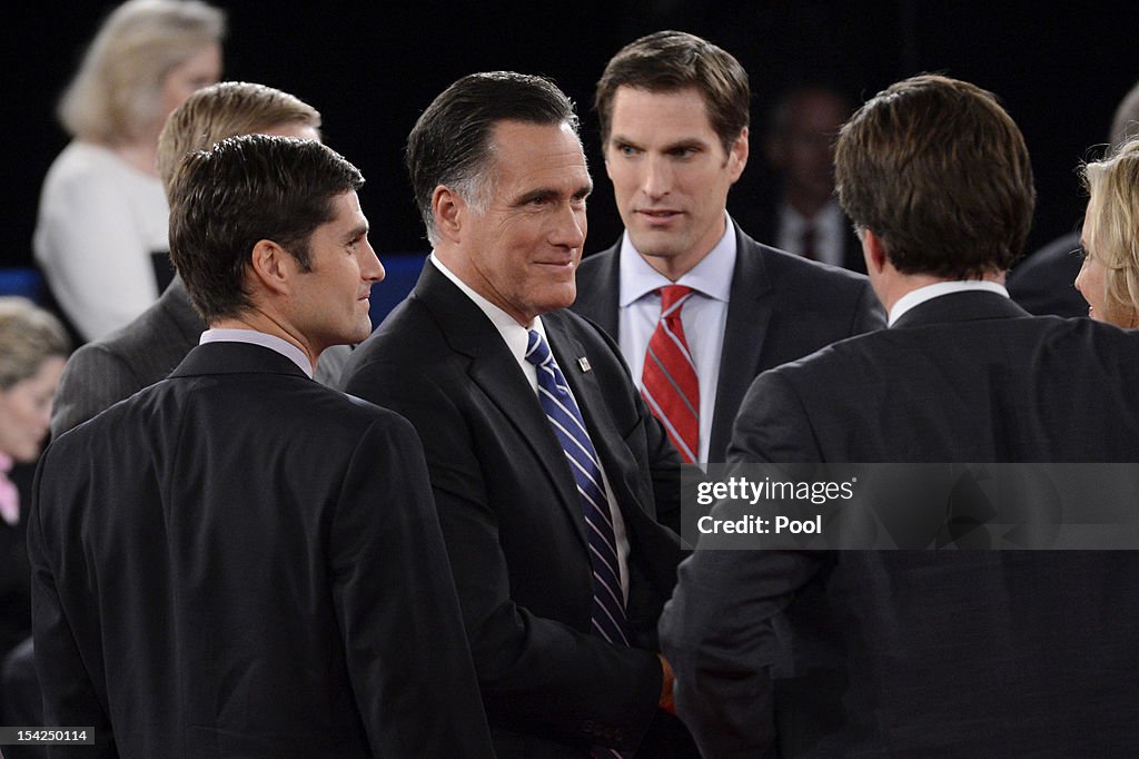 Barack Obama And Mitt Romney Participate In Second Presidential Debate