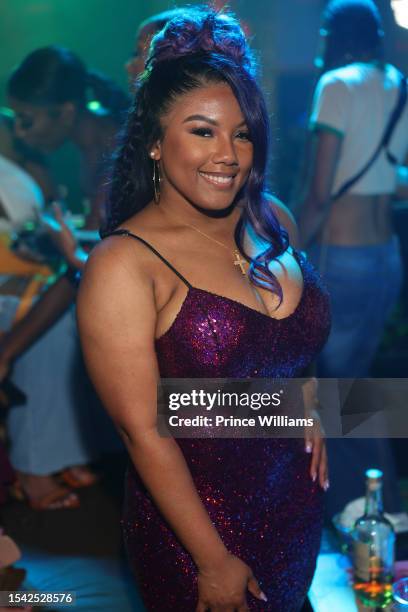 Breaunna Womack of the OMG Girlz attends Tameka "Tiny" Harris Of Xscape Birthday Celebration on July 13, 2023 in Atlanta, Georgia.