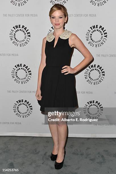 Actress Dreama Walker arrives to The Paley Center For Media's An Evening With "Happy Endings" and "Don't Trust the B---- In Apartment 23" at The...