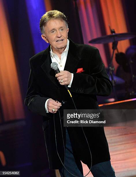 Singer/Songwriter Bill Anderson performs at Darius Rucker's induction into The Grand Ole Opry on October 16, 2012 in Nashville, Tennessee.
