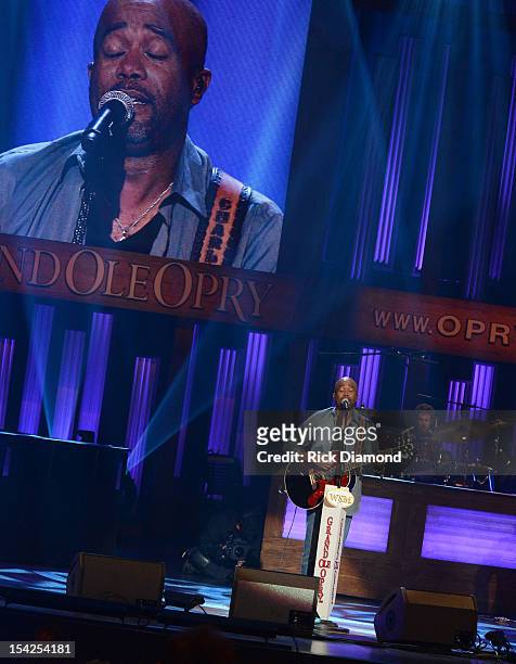 Darius Rucker performs at Darius Rucker's induction into The Grand Ole Opry on October 16, 2012 in Nashville, Tennessee.
