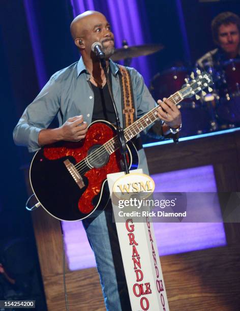 Darius Rucker performs at Darius Rucker's induction into The Grand Ole Opry on October 16, 2012 in Nashville, Tennessee.