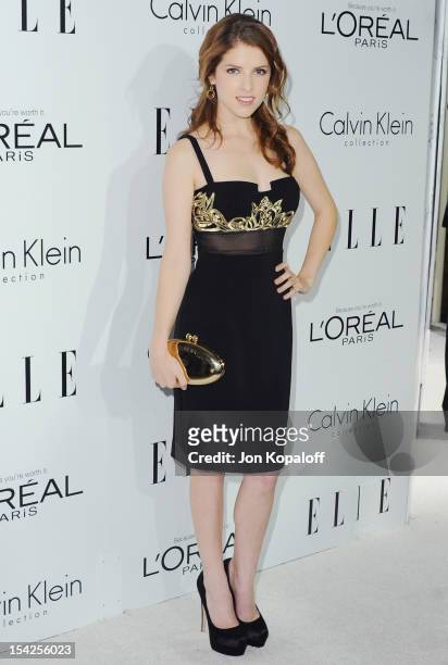 Actress Anna Kendrick arrives at the 19th Annual ELLE Women In Hollywood Celebration at the Four Seasons Hotel Los Angeles at Beverly Hills on...