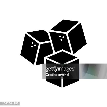 Sugar Cube Icon Solid Style. Vector Icon Design Element for Web Page, Mobile App, UI, UX Design Sugar Cube Icon Solid Style. Vector Icon Design Element for Web Page, Mobile App, UI, UX Design