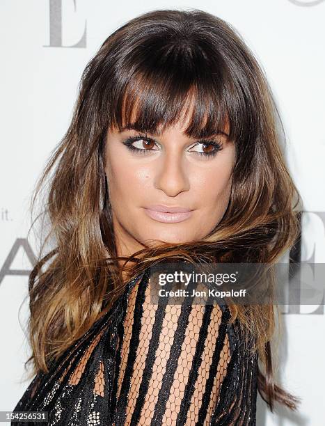 Actress Lea Michele arrives at the 19th Annual ELLE Women In Hollywood Celebration at the Four Seasons Hotel Los Angeles at Beverly Hills on October...