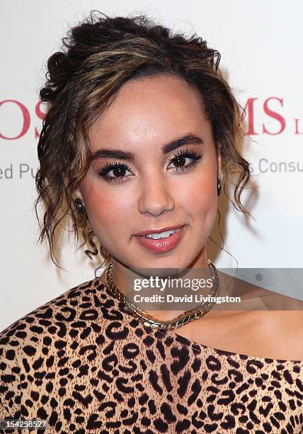 Actress Savannah Jayde attends the "All Aboard...LA's Fashion Platform" fashion show hosted by Melissa Rivers at Union Station on October 16, 2012 in...