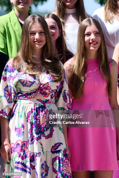 Crown Princess Leonor of Spain and Princess Sofia of Spain receive the Board of Directors of the Spanish Committee of the United World Schools...