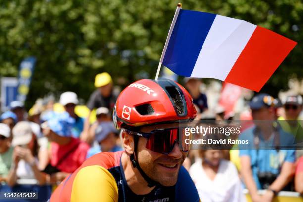 Tony Gallopin of France and Team Lidl-Trek prior to the stage thirteen of the 110th Tour de France 2023 a 137.8km stage from Châtillon-Sur-Chalaronne...