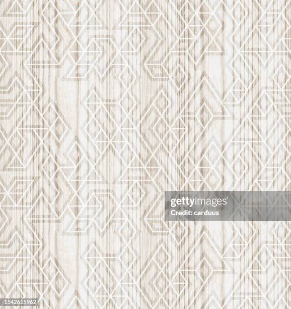 seamless wood textured ethnic pattern - tribal pattern stock illustrations