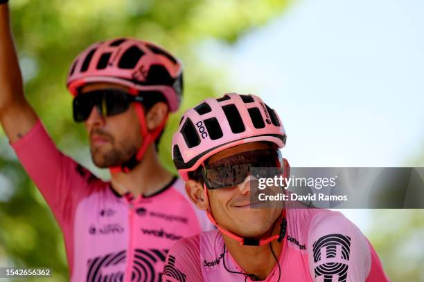 Andrey Amador of Costa Rica and Team EF Education-EasyPost prior to the stage thirteen of the 110th Tour de France 2023 a 137.8km stage from...