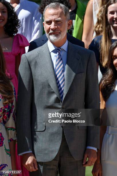 King Felipe VI of Spain receives the Board of Directors of the Spanish Committee of the United World Schools Foundation, Sponsors of Scholarships and...