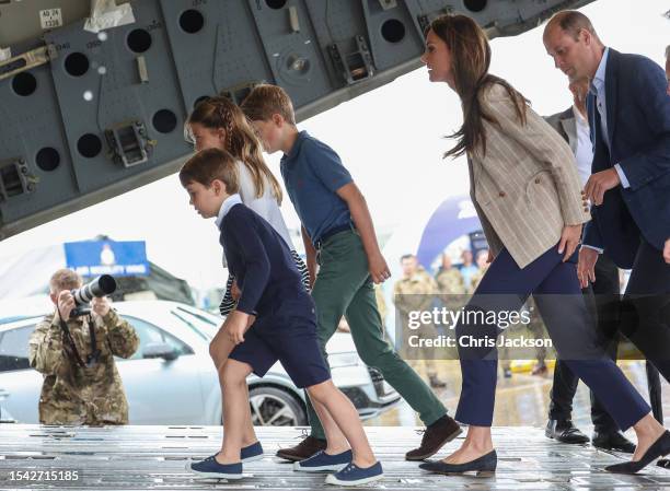 Prince William, Prince of Wales and Catherine, Princess of Wales with Prince George of Wales, Princess Charlotte of Wales and Prince Louis of Wales...