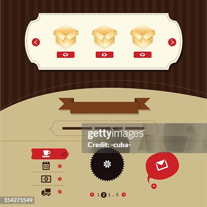 Vector composition of website elements Vector composition of website elements