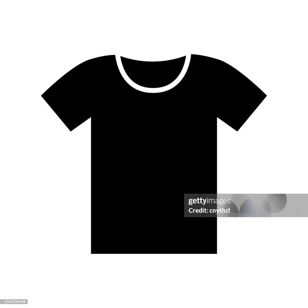 T-Shirt-Ikone Solider Stil. Vektorsymbol-Designelement für Webseite, mobile App, UI, UX-Design