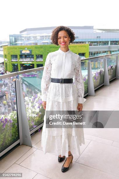 Gugu Mbatha-Raw attends the Jaguar suite, with Harper's Bazaar, during The Championships at Wimbledon on July 14, 2023 in London, England.