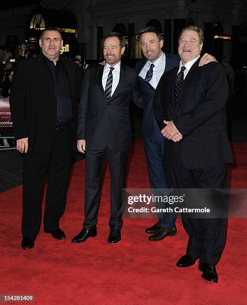 Executive producer Graham King, actor Bryan Cranston, Director and actor Ben Affleck and actor John Goodman attend the "Argo" premiere during the...