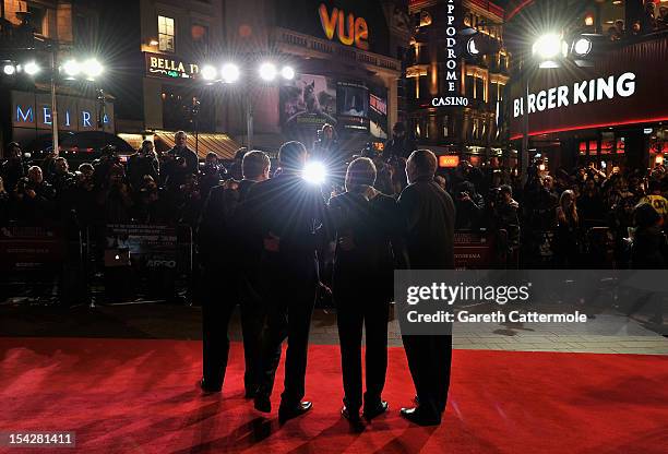 Executive producer Graham King, actor Bryan Cranston, Director and actor Ben Affleck and actor John Goodman attend the "Argo" premiere during the...