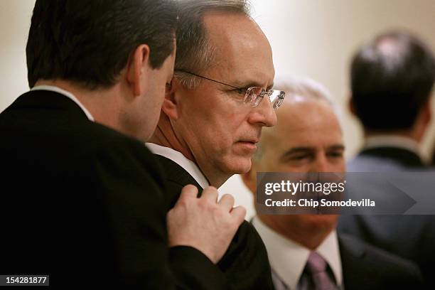 JetBlue CEO Dave Barger attends an Aero Club luncheon at the Captial Hilton October 17, 2012 in Washington, DC. Earlier this month, JetBlue commenced...