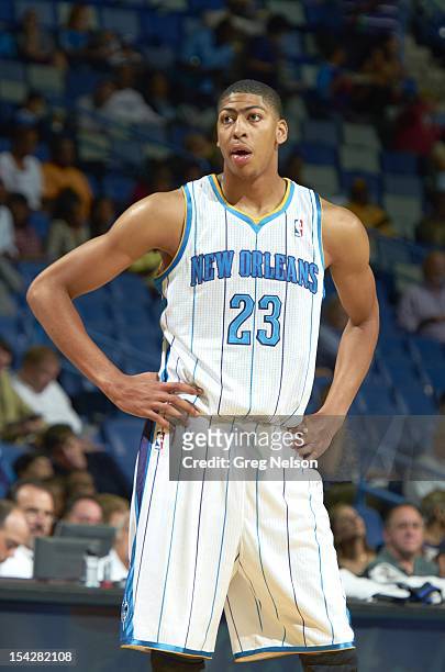 New Orleans Hornets Anthony Davis during preseason game vs Charlotte Bobcats at New Orleans Arena. New Orleans, LA 10/9/2012 CREDIT: Greg Nelson