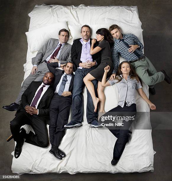 Season 7 -- Pictured: Top Row: Robert Sean Leonard as Dr. James Wilson, Hugh Laurie as Dr. Greg House, Lisa Edelstein as Dr. Lisa Cuddy, Jesse...