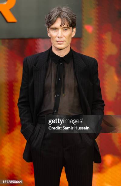 Cillian Murphy attends the "Oppenheimer" UK Premiere at Odeon Luxe Leicester Square on July 13, 2023 in London, England.