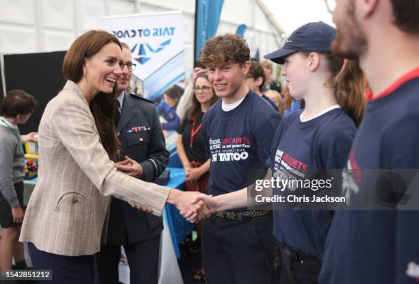 Catherine, Princess of Wales meets Cadets in the Techno Zone, which aims to inspire young people into exploring science, technology, engineering and...