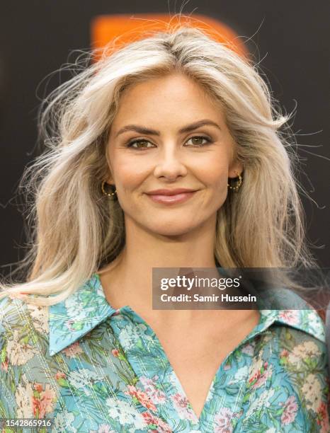 Tamsin Egerton attends the "Oppenheimer" UK Premiere at Odeon Luxe Leicester Square on July 13, 2023 in London, England.