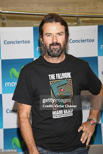 Singer Pau Dones of Jarabe de Palo attends a press conference to promote his concert at Centro Cultural Roberto Cantoral on October 16, 2012 in...