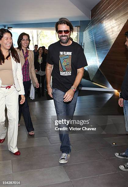 Singer Pau Dones of Jarabe de Palo attends a press conference to promote his concert at Centro Cultural Roberto Cantoral on October 16, 2012 in...