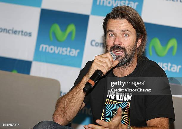 Singer Pau Dones of Jarabe de Palo attends a press conference to promote his concert at Centro Cultural Roberto Cantoral on October 16, 2012 in...