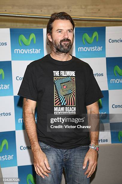 Singer Pau Dones of Jarabe de Palo attends a press conference to promote his concert at Centro Cultural Roberto Cantoral on October 16, 2012 in...