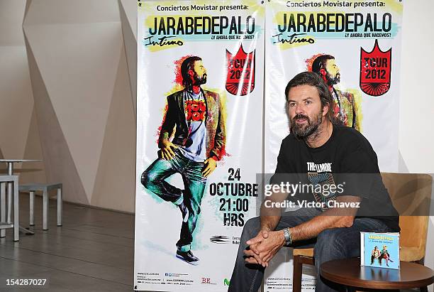 Singer Pau Dones of Jarabe de Palo attends a press conference to promote his concert at Centro Cultural Roberto Cantoral on October 16, 2012 in...