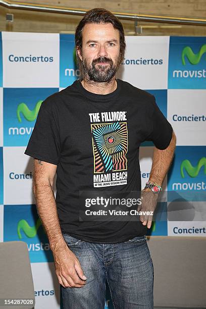 Singer Pau Dones of Jarabe de Palo attends a press conference to promote his concert at Centro Cultural Roberto Cantoral on October 16, 2012 in...