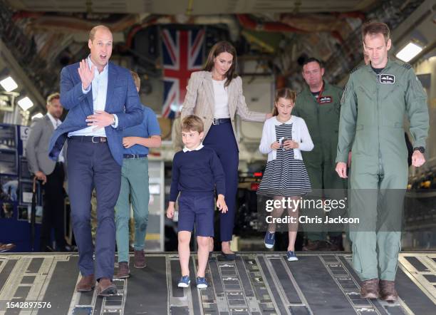 Prince William, Prince of Wales and Catherine, Princess of Wales with Prince George of Wales, Princess Charlotte of Wales and Prince Louis of Wales...