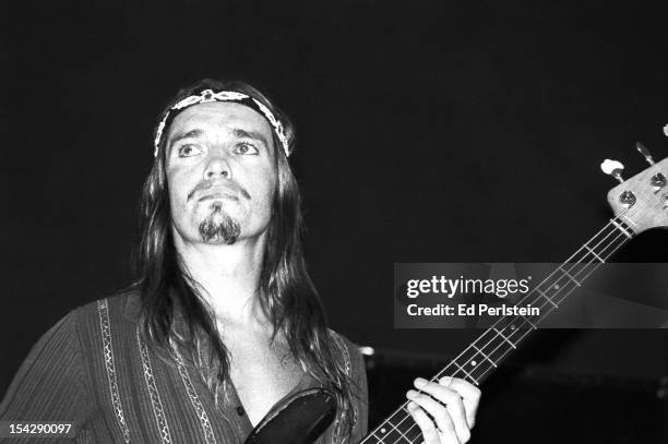 Jaco Pastorius performs with Weather Report at the Greek Theatre in May 1979 in Berkeley, California.