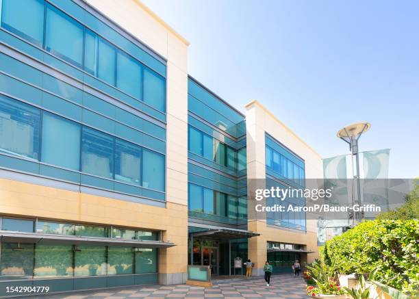 General views of the offices of the AMPTP and the MPAA on July 19, 2023 in Sherman Oaks, California.