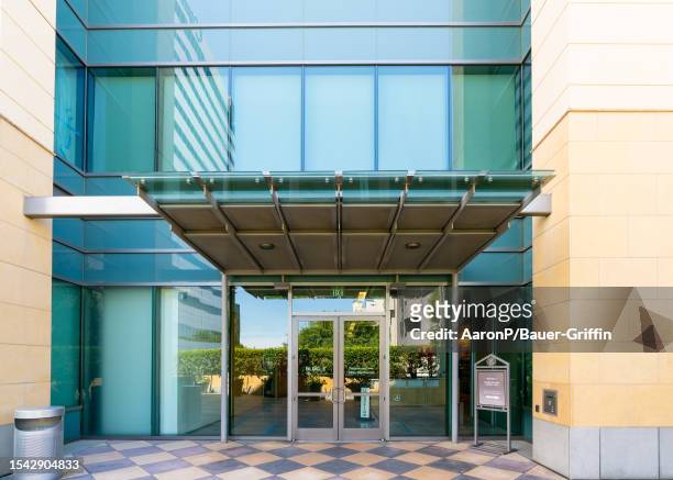 General views of the offices of the AMPTP and the MPAA on July 19, 2023 in Sherman Oaks, California.