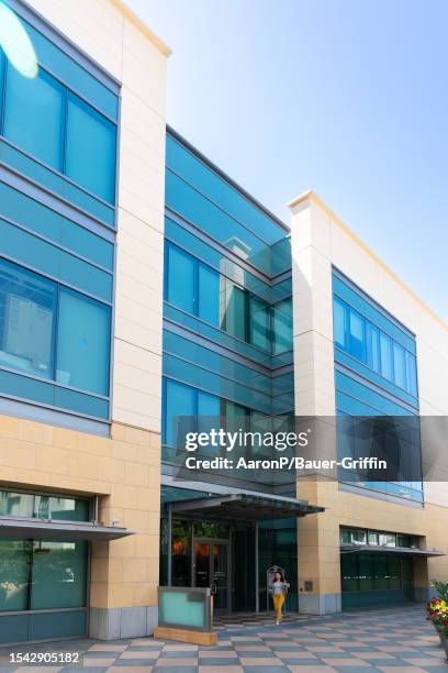 General views of the offices of the AMPTP and the MPAA on July 19, 2023 in Sherman Oaks, California.