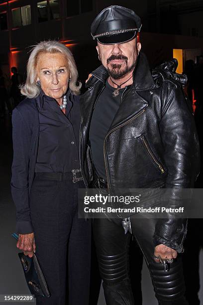 Micheline Maus and Peter Marino attend a private dinner hosted at Gagosian Gallery in Honor of 'Morgenthau Plan' Exhibition of Anselm Kiefer at...