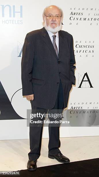 Jose Luis Cuerda attends Gold Medal Award photocall at Madrid Casino on October 17, 2012 in Madrid, Spain.