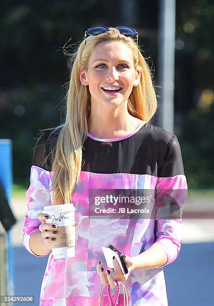 Stephanie Pratt is seen in Pacific Palissades on October 17, 2012 in Los Angeles, California.