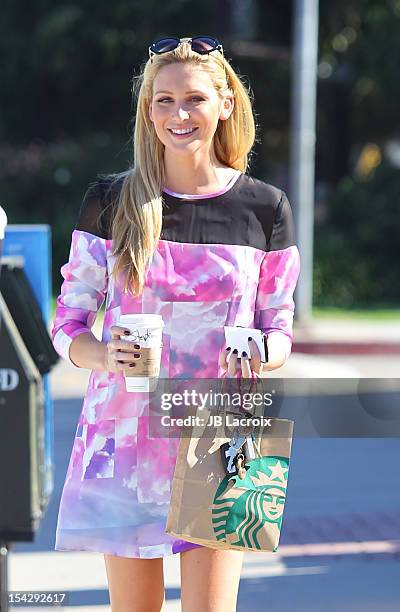 Stephanie Pratt is seen in Pacific Palissades on October 17, 2012 in Los Angeles, California.