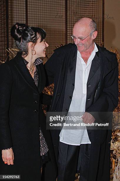 Artists Tatiana Trouve and Anselm Kiefer attend a private dinner hosted at Gagosian Gallery in Honor of 'Morgenthau Plan' Exhibition of Anselm Kiefer...
