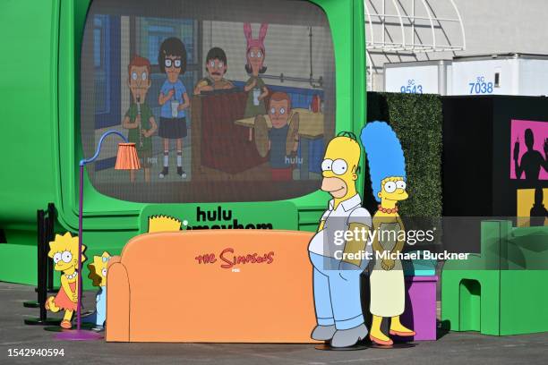 "The Simpsons" and "Bob's Burgers" signage at the 2023 Comic-Con International: San Diego on July 19, 2023 in San Diego, California.