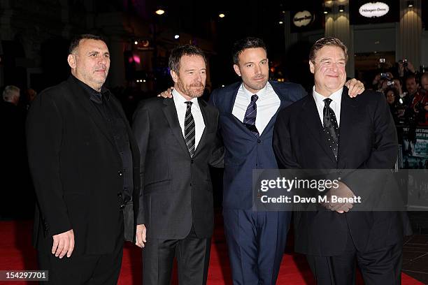 Graham King, Bryan Cranston, Ben Affleck and John Goodman attend the Gala Premiere of 'Argo' during the 56th BFI London Film Festival at Odeon...