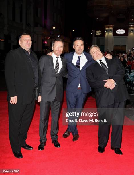 Graham King, Bryan Cranston, Ben Affleck and John Goodman attend the Gala Premiere of 'Argo' during the 56th BFI London Film Festival at Odeon...