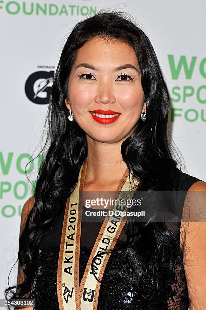 Professional billiards player Jeanette 'The Black Widow' Lee attends the 33rd annual Salute To Women In Sports gala at Cipriani Wall Street on...