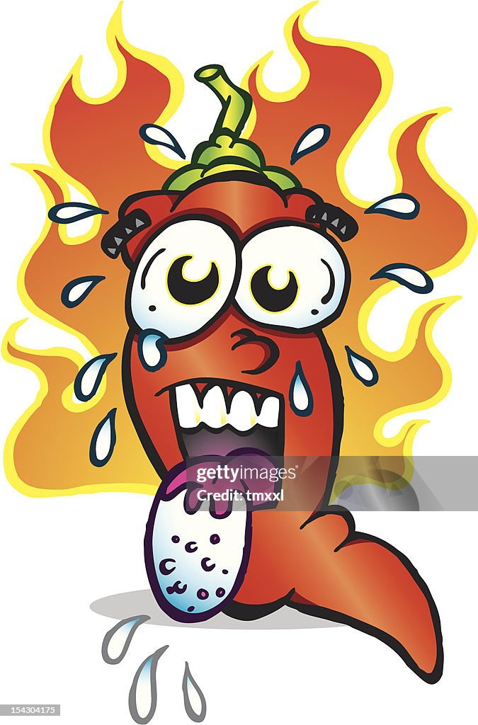 Spicy Chili Cartoon Character High-Res Vector Graphic - Getty Images