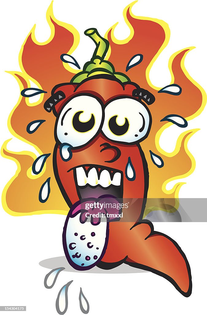 Spicy Chili Cartoon Character