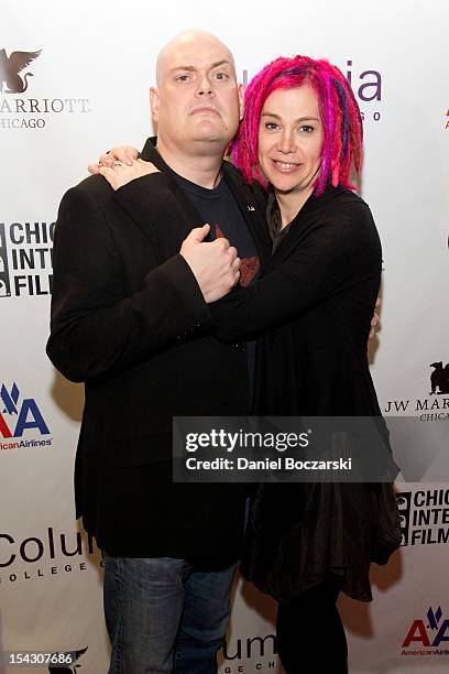 Andy Wachowski and Lana Wachowski attend the "Cloud Atlas" premiere during the 48th Chicago International Film Festival at the AMC River East 21...